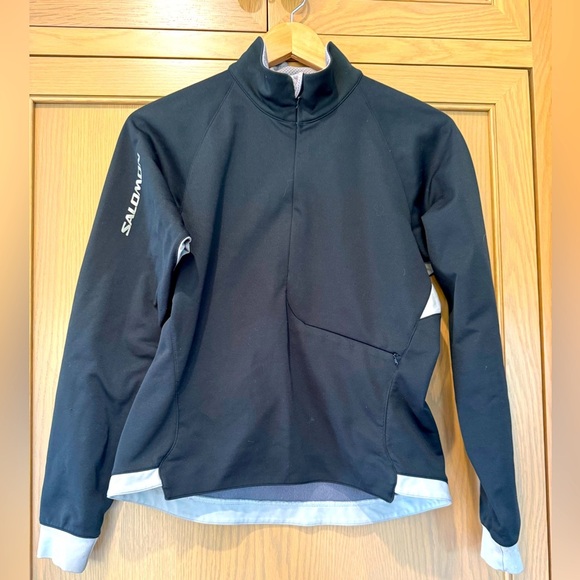 Salomon Women's Performance Advanced Skin Windstopper Jacket Quarter Zip Medium - Picture 1 of 12